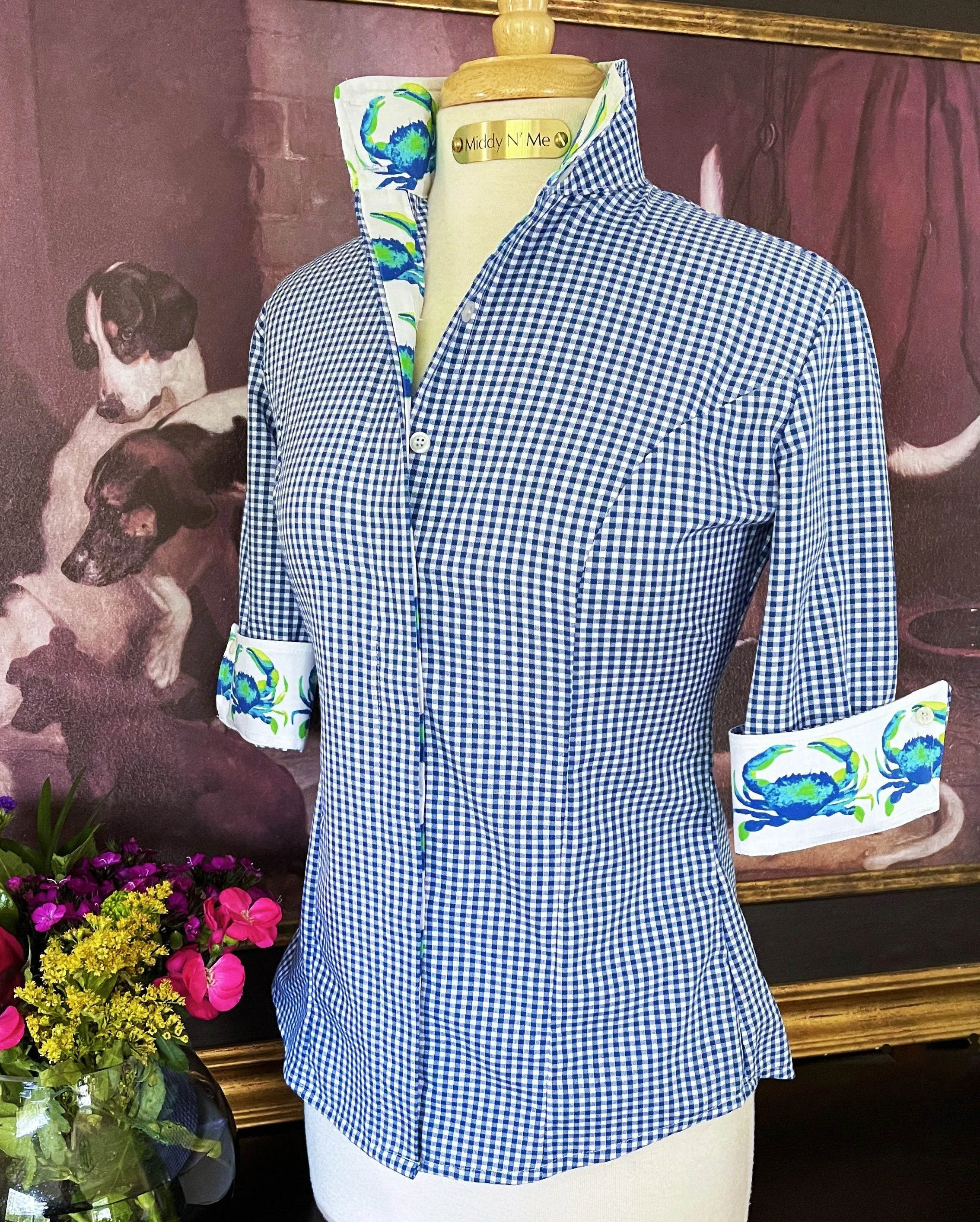 CRAB LOVE ON ROYAL GINGHAM