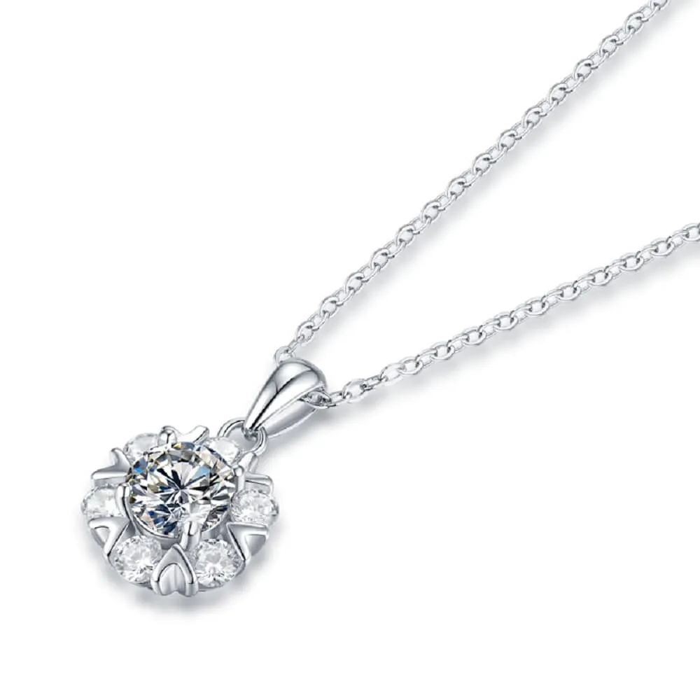 Dazzling Snowflake Pendant Necklace