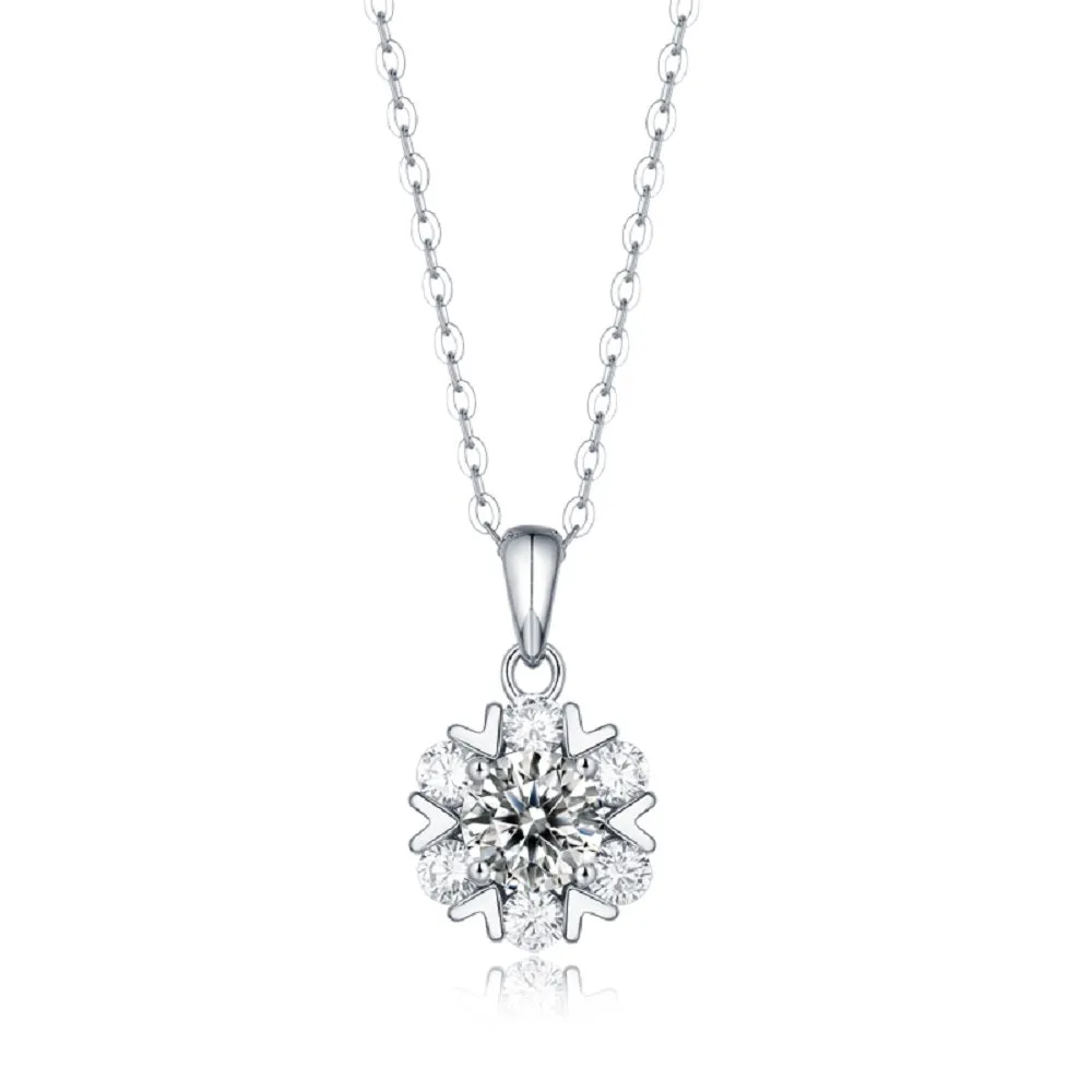 Dazzling Snowflake Pendant Necklace