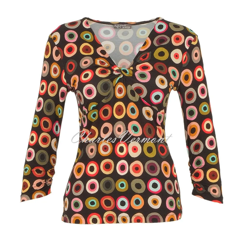 Dolcezza 'Moving Target Pilot' V-Neck Top - Style 74681