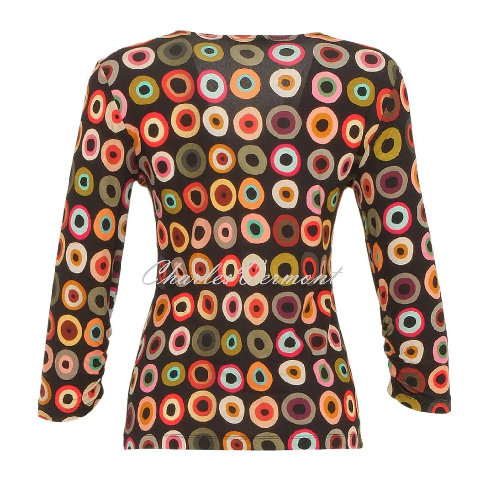 Dolcezza 'Moving Target Pilot' V-Neck Top - Style 74681