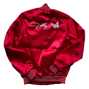 Dolly Parton Deadstock Signature Red Satin Jacket Size S