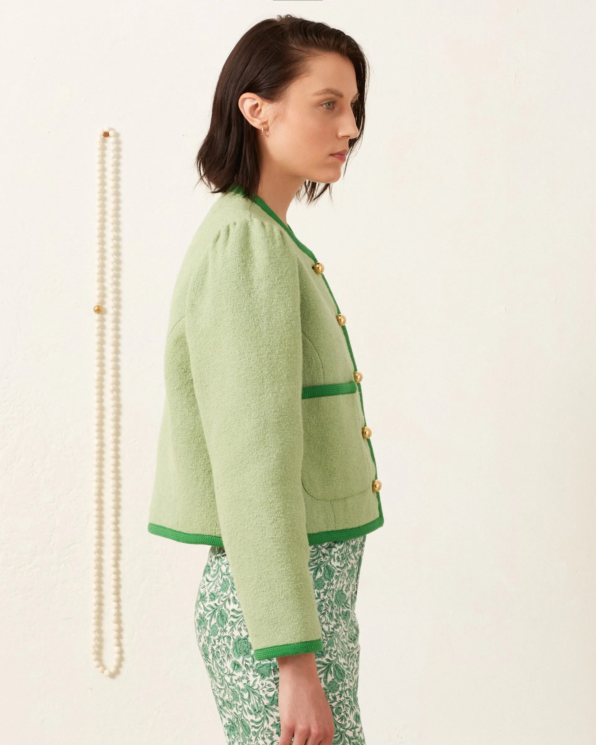 Dorian Celadon Khadi Jacket