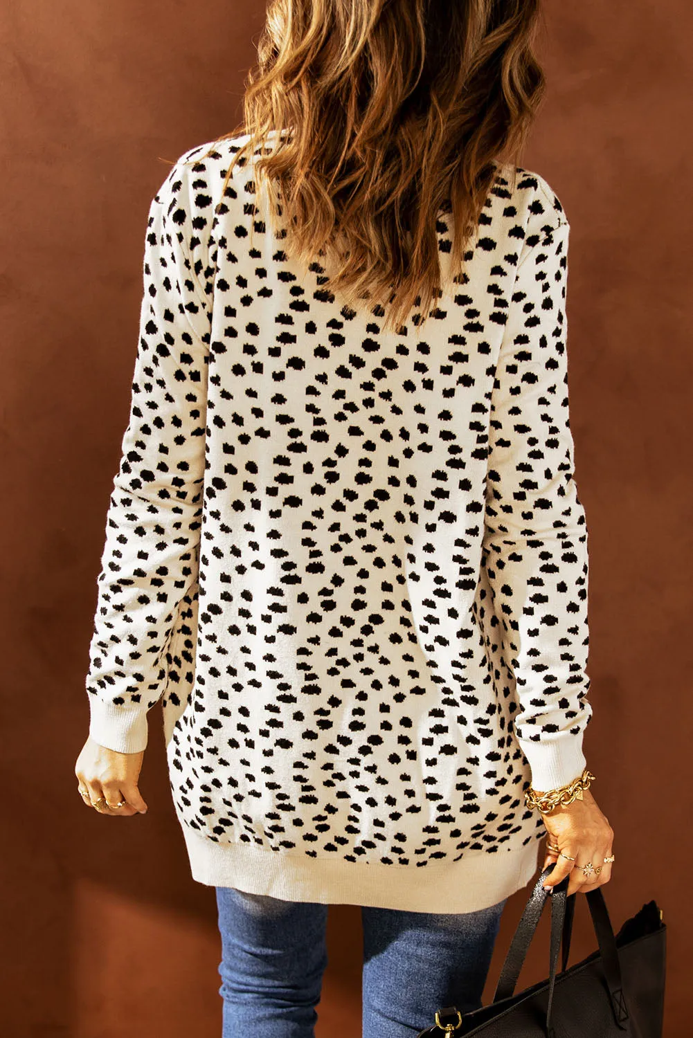 Dot Print Cardigan