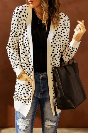 Dot Print Cardigan