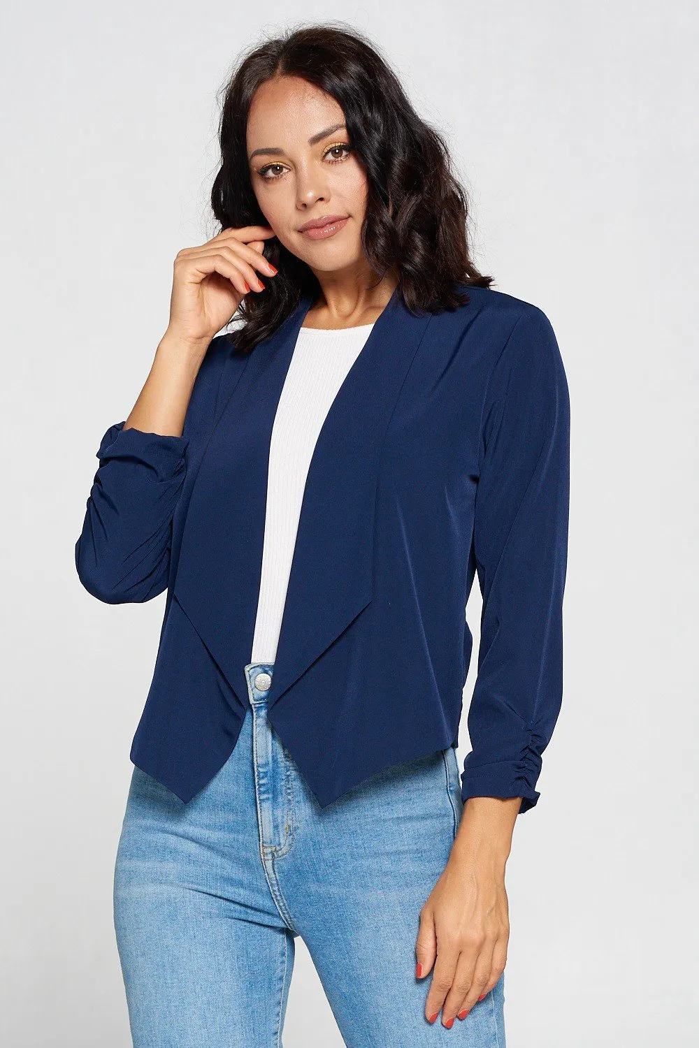 DRAPED COLLAR| navy| black| olive|