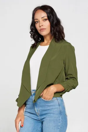 DRAPED COLLAR| navy| black| olive|
