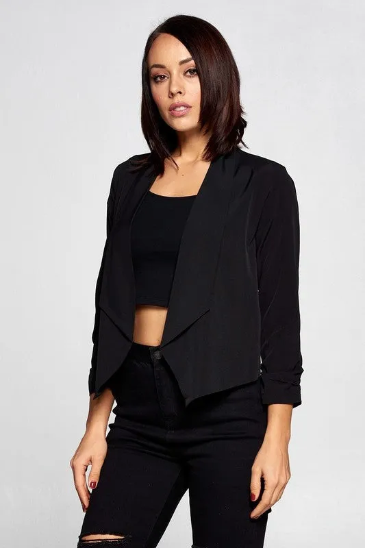 DRAPED COLLAR| navy| black| olive|