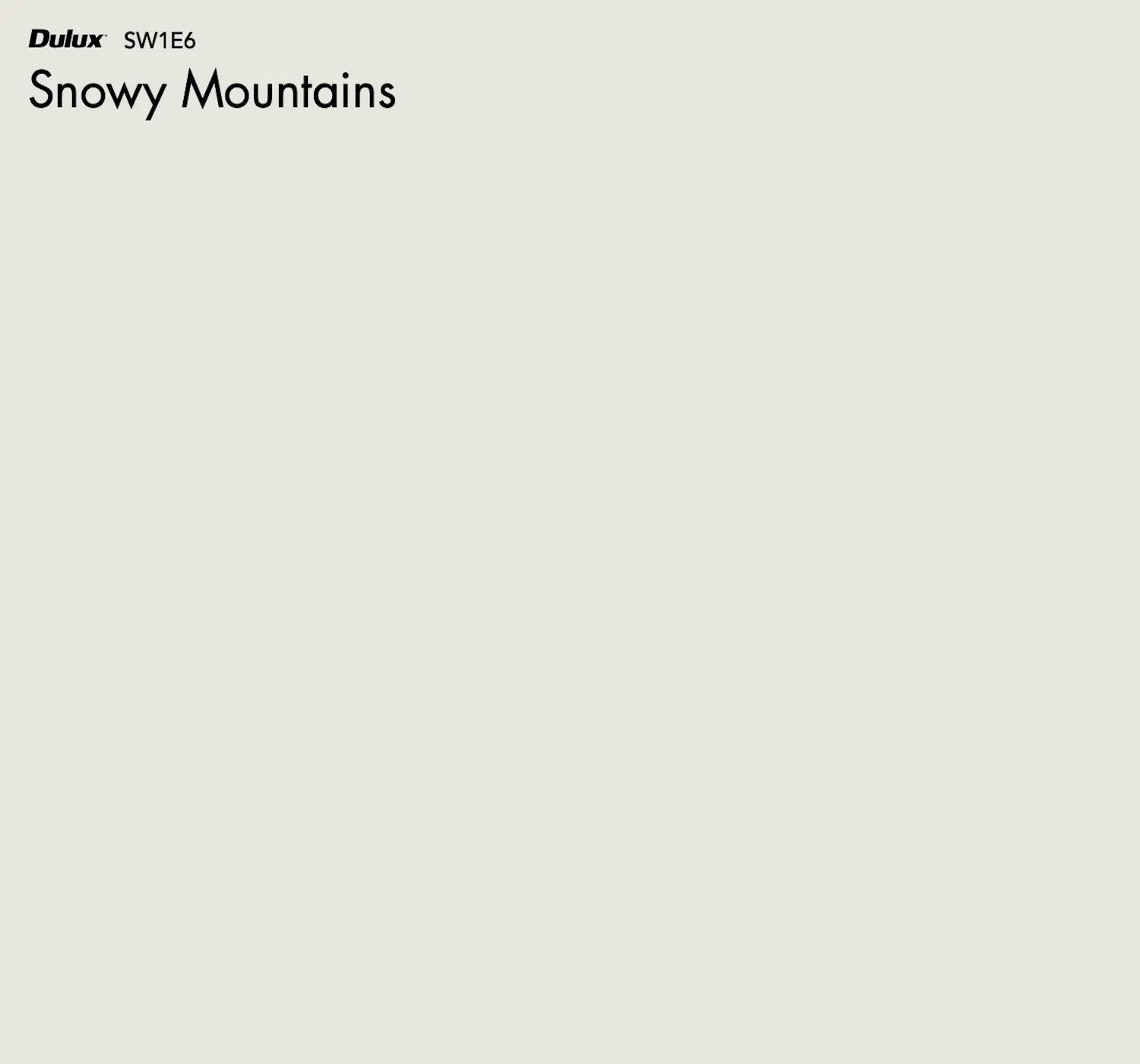 Dulux Snowy Mountains