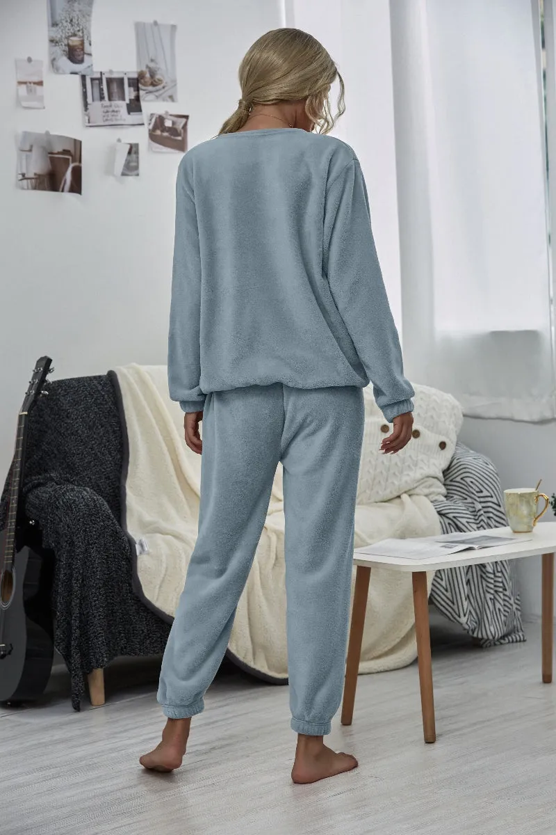 Dusty Blue Crewneck Sweatshirt & Joggers