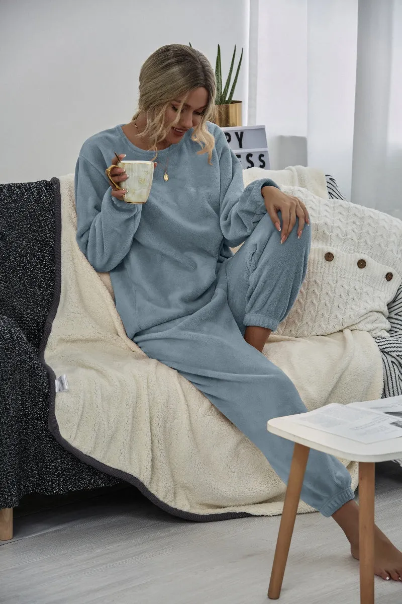 Dusty Blue Crewneck Sweatshirt & Joggers