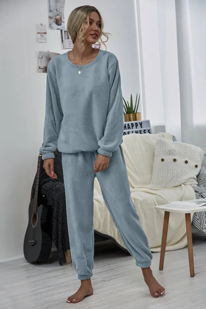 Dusty Blue Crewneck Sweatshirt & Joggers