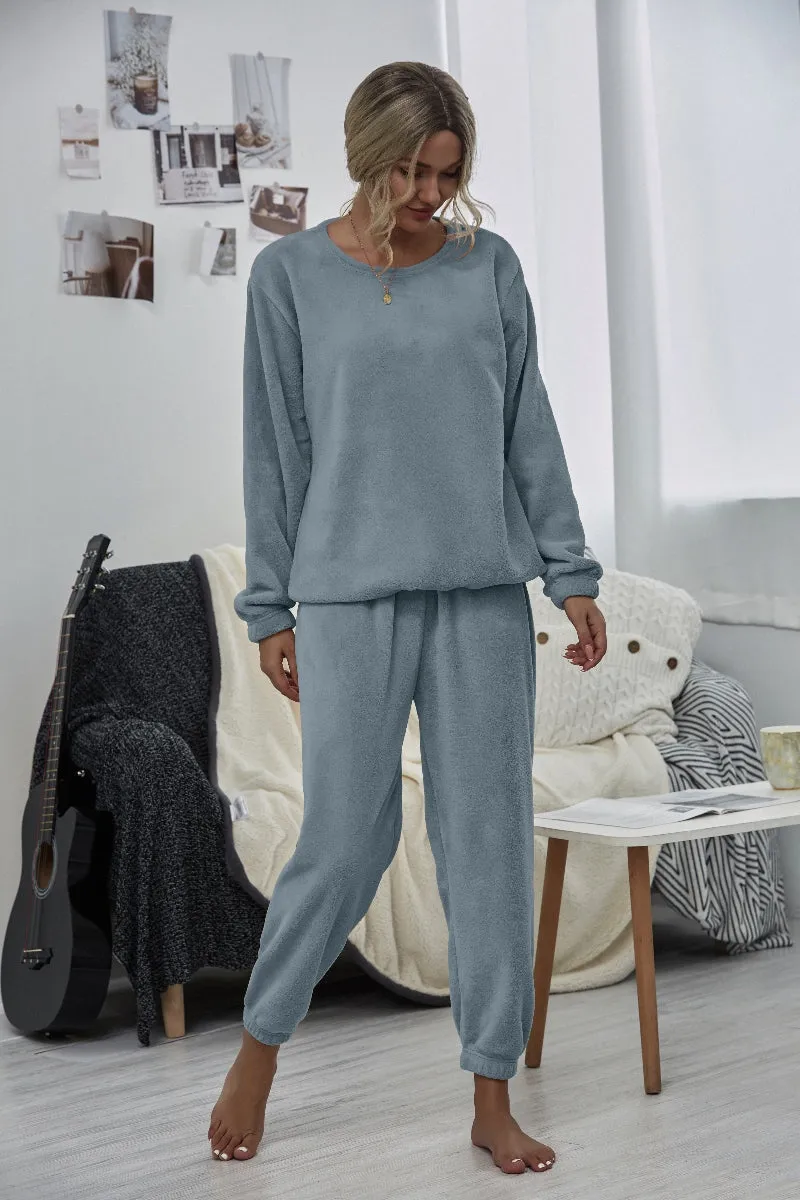 Dusty Blue Crewneck Sweatshirt & Joggers