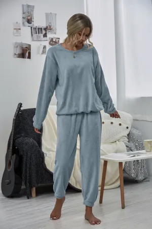 Dusty Blue Crewneck Sweatshirt & Joggers