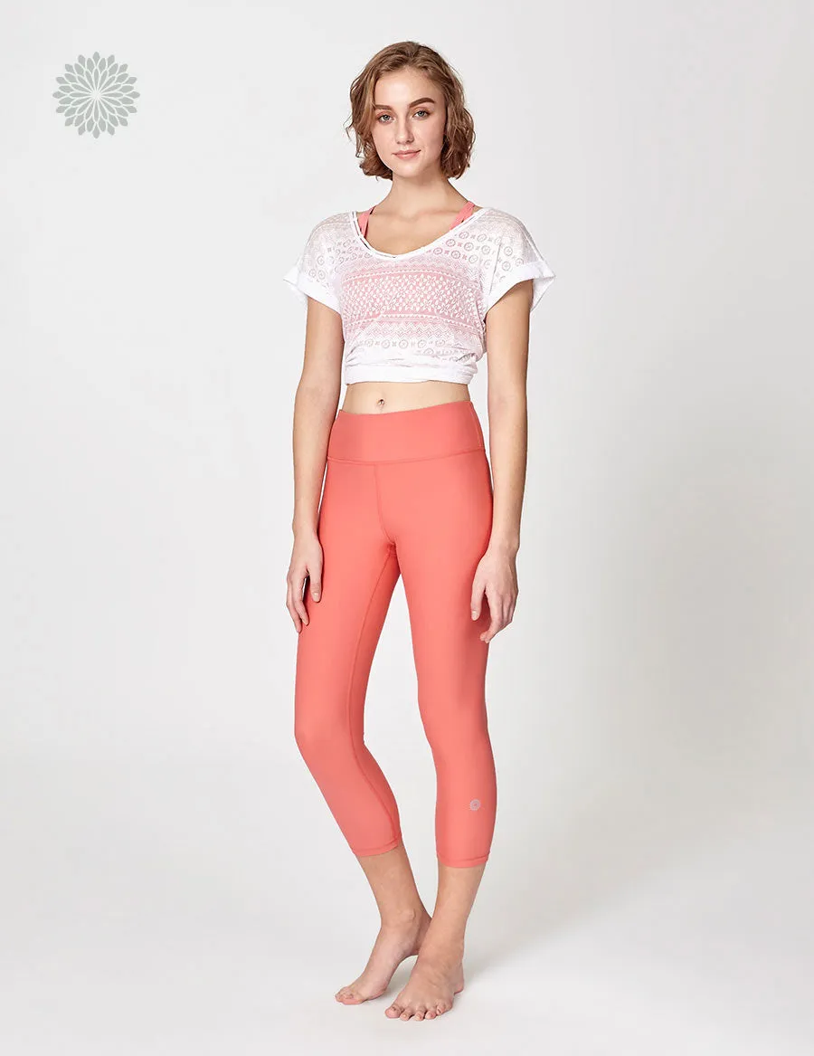 easyoga LA-VEDA Twiggy Core Capris3 - R25 Jellyfish Orange