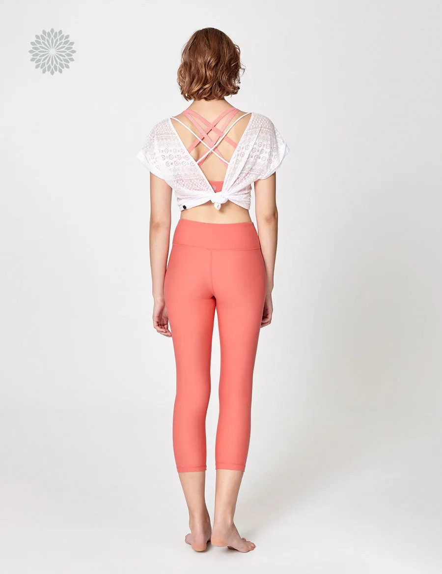 easyoga LA-VEDA Twiggy Core Capris3 - R25 Jellyfish Orange