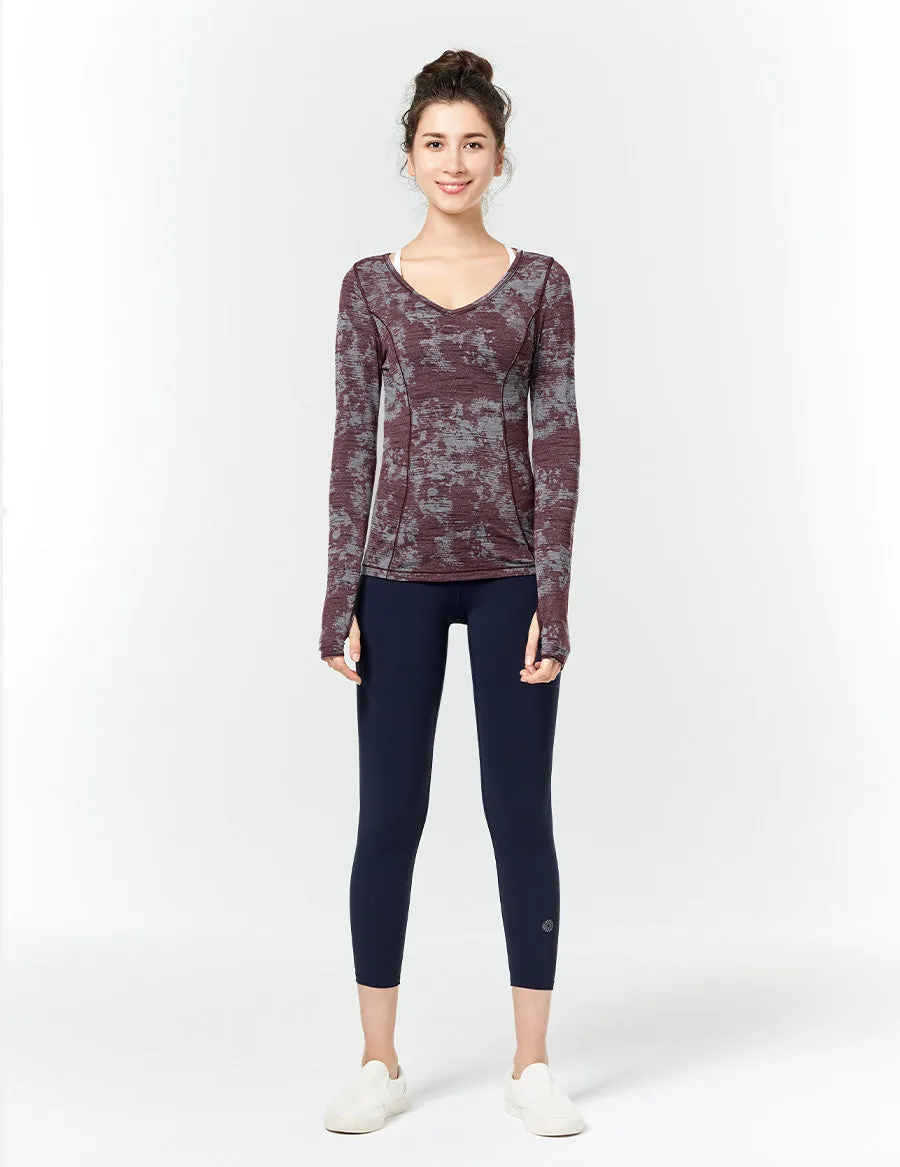 easyoga LA-VEDA Twiggy Core Cropped Tight1 - B04 Navy