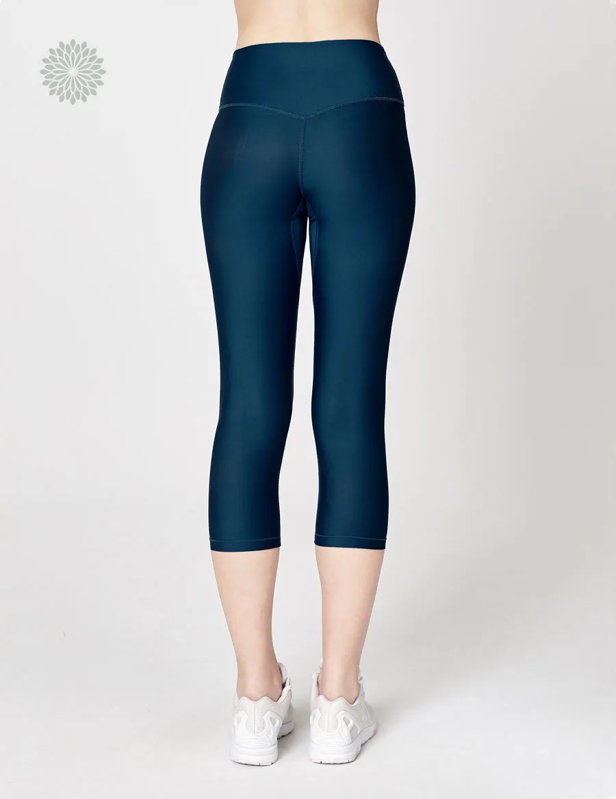 easyoga LESPIRO Glossy Slim Capris2 - B3 Dark Blue