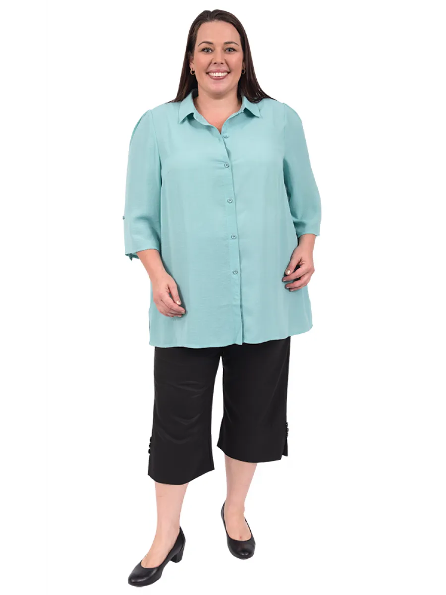 Echoes Classic Blouse - Teal**