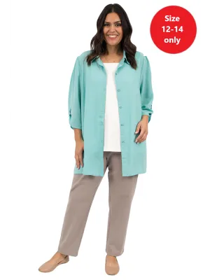Echoes Classic Blouse - Teal**
