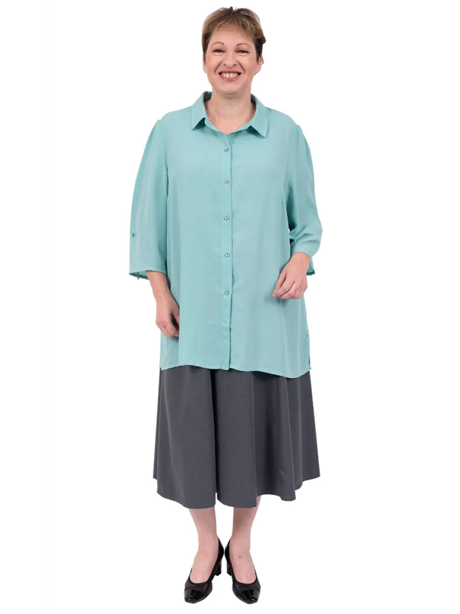 Echoes Classic Blouse - Teal**