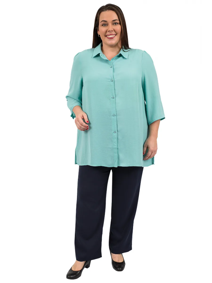 Echoes Classic Blouse - Teal**