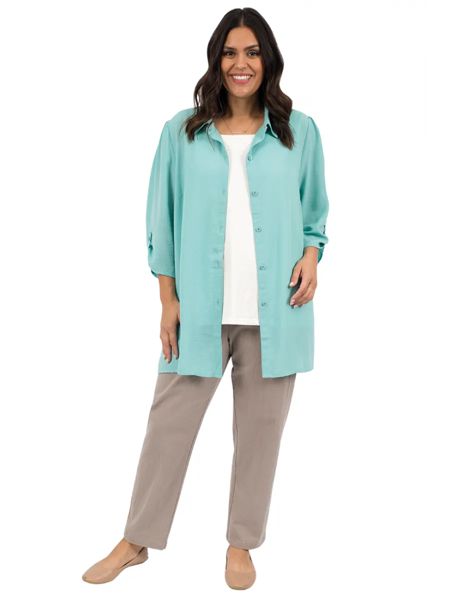 Echoes Classic Blouse - Teal**