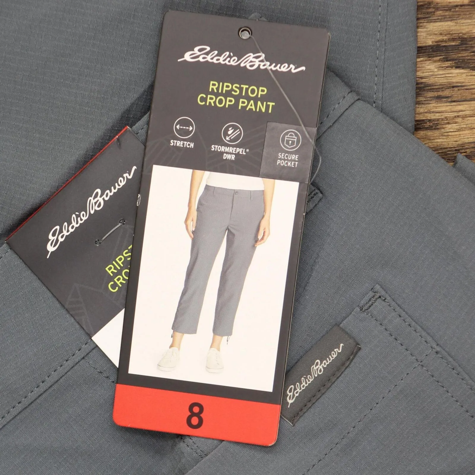 Eddie Bauer Capri Pants Side Zipper Cargo Pocket Ripstop Capri Pants 1767954