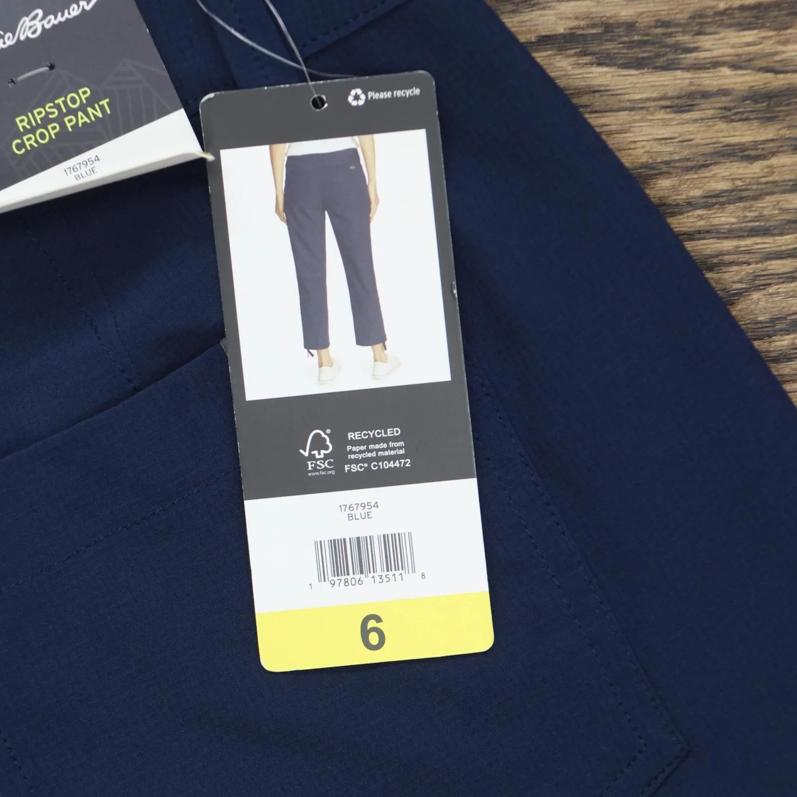 Eddie Bauer Capri Pants Side Zipper Cargo Pocket Ripstop Capri Pants 1767954