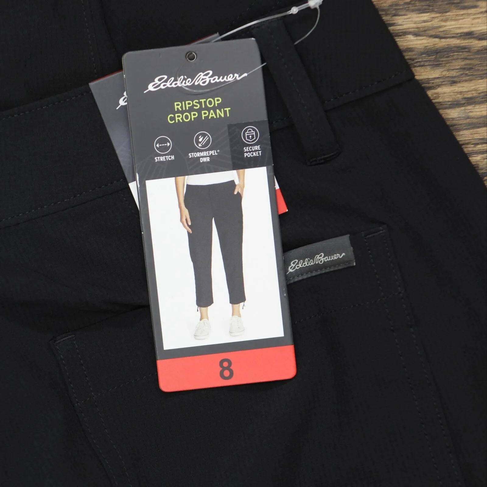 Eddie Bauer Capri Pants Side Zipper Cargo Pocket Ripstop Capri Pants 1767954