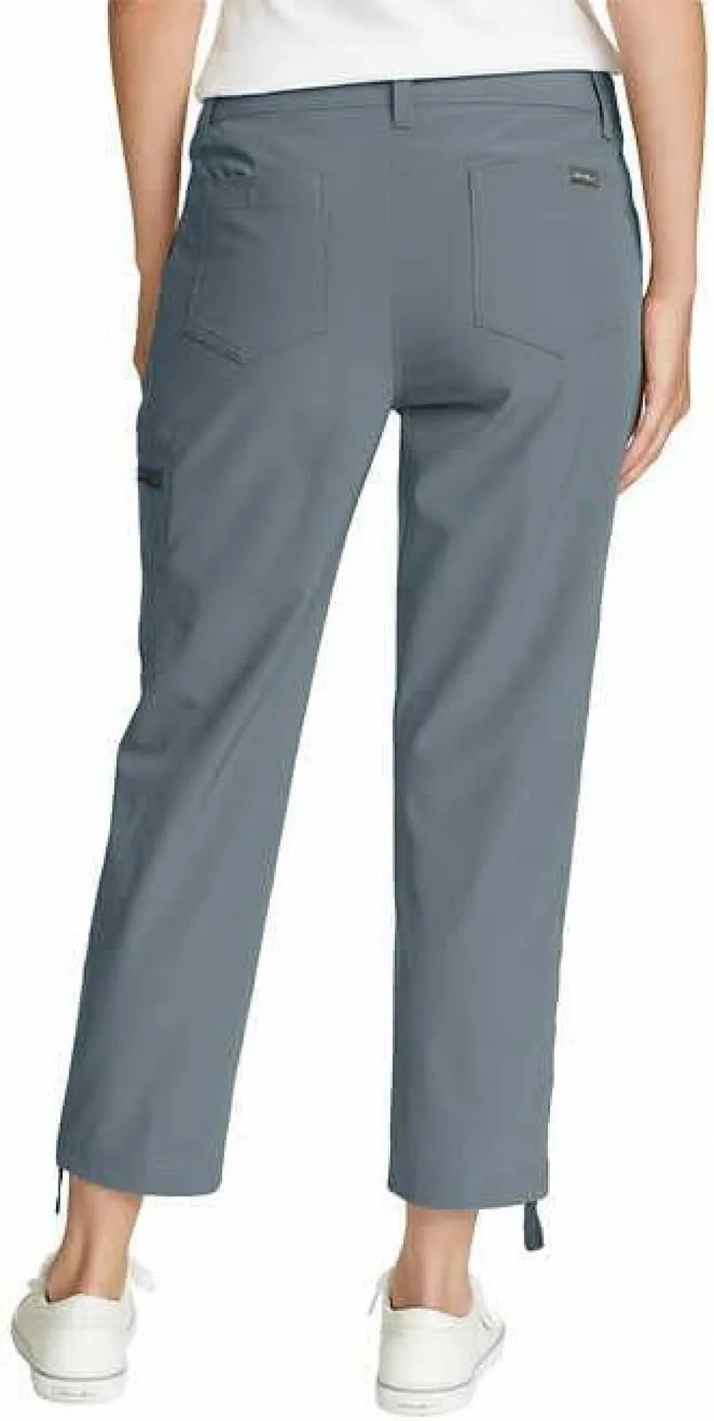 Eddie Bauer Capri Pants Side Zipper Cargo Pocket Ripstop Pants 1767954 Gray 14