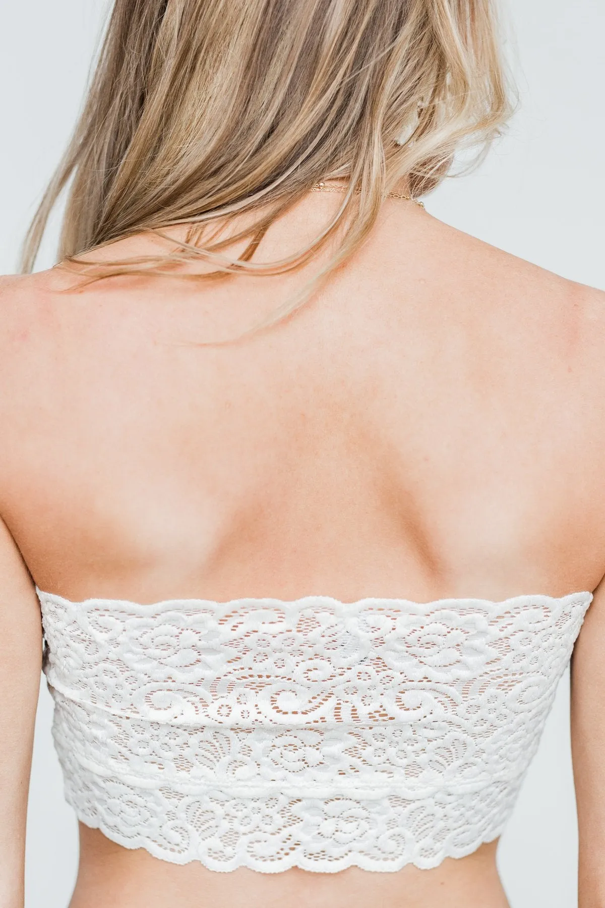 Elegant Lace Bandeau- Cream