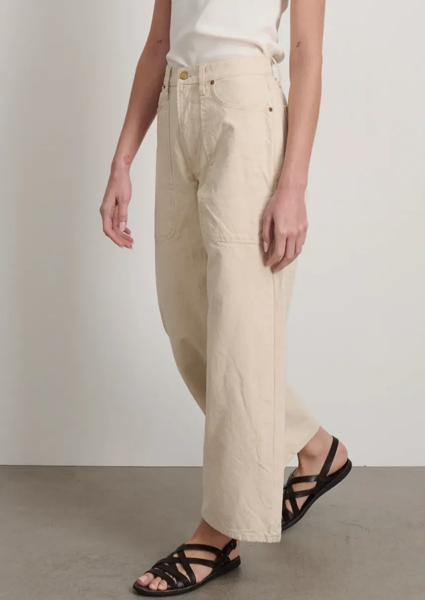 Elissa High Wide Jean, Mere White