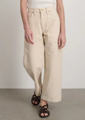 Elissa High Wide Jean, Mere White
