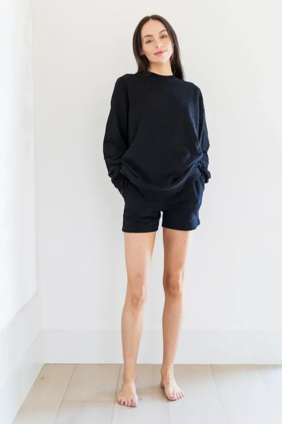 Everyday Waffle Short Set | Black