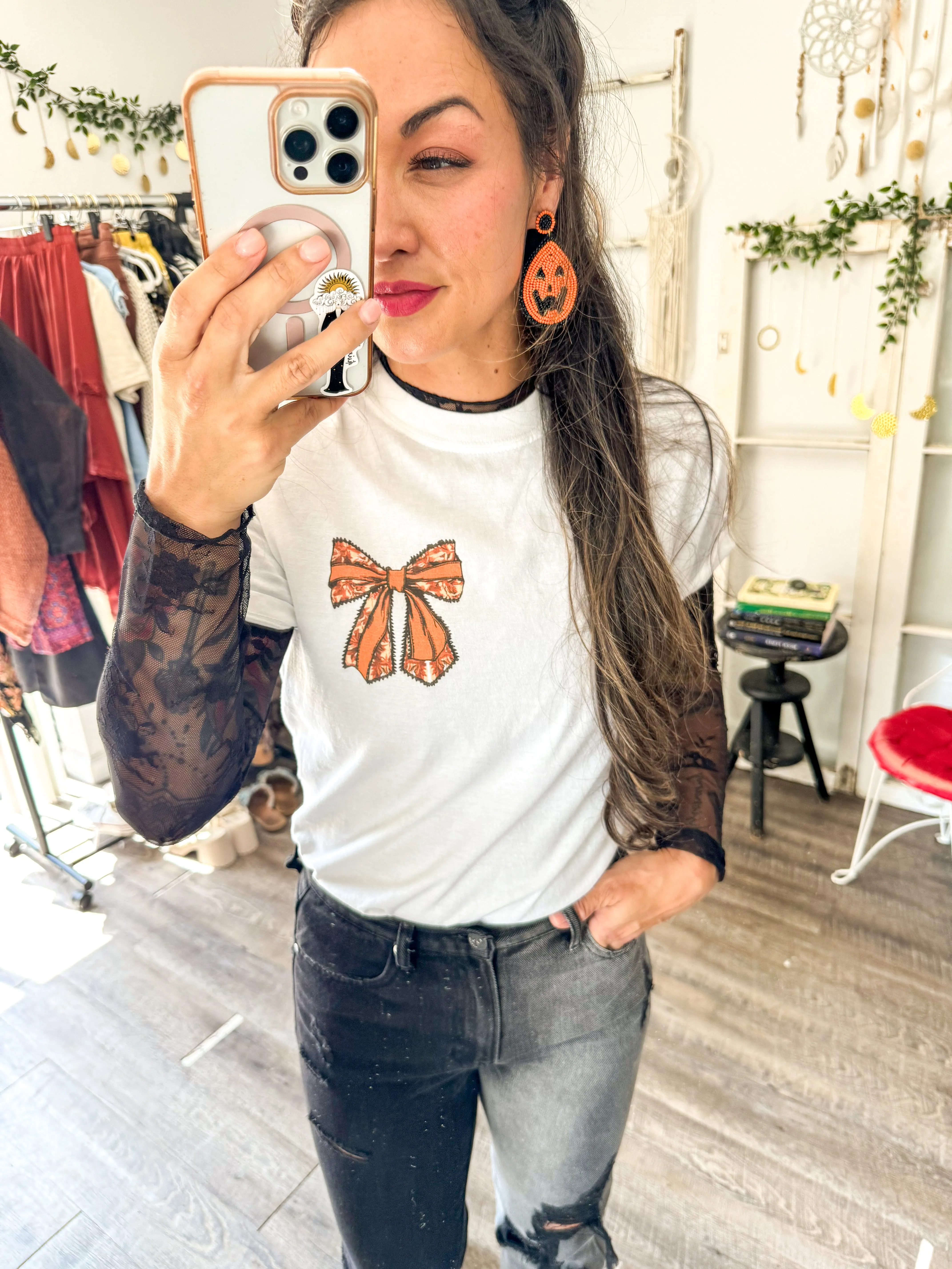 Fall Coquette Bow Tee