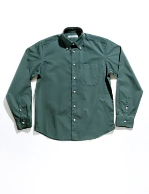 FINAL SALE: BKT14 Relaxed Shirt in Cotton Poplin - Deep Green