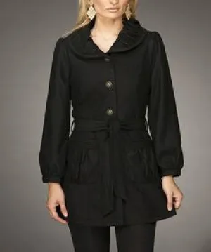 Firmiana | Button Up Coat Black Large
