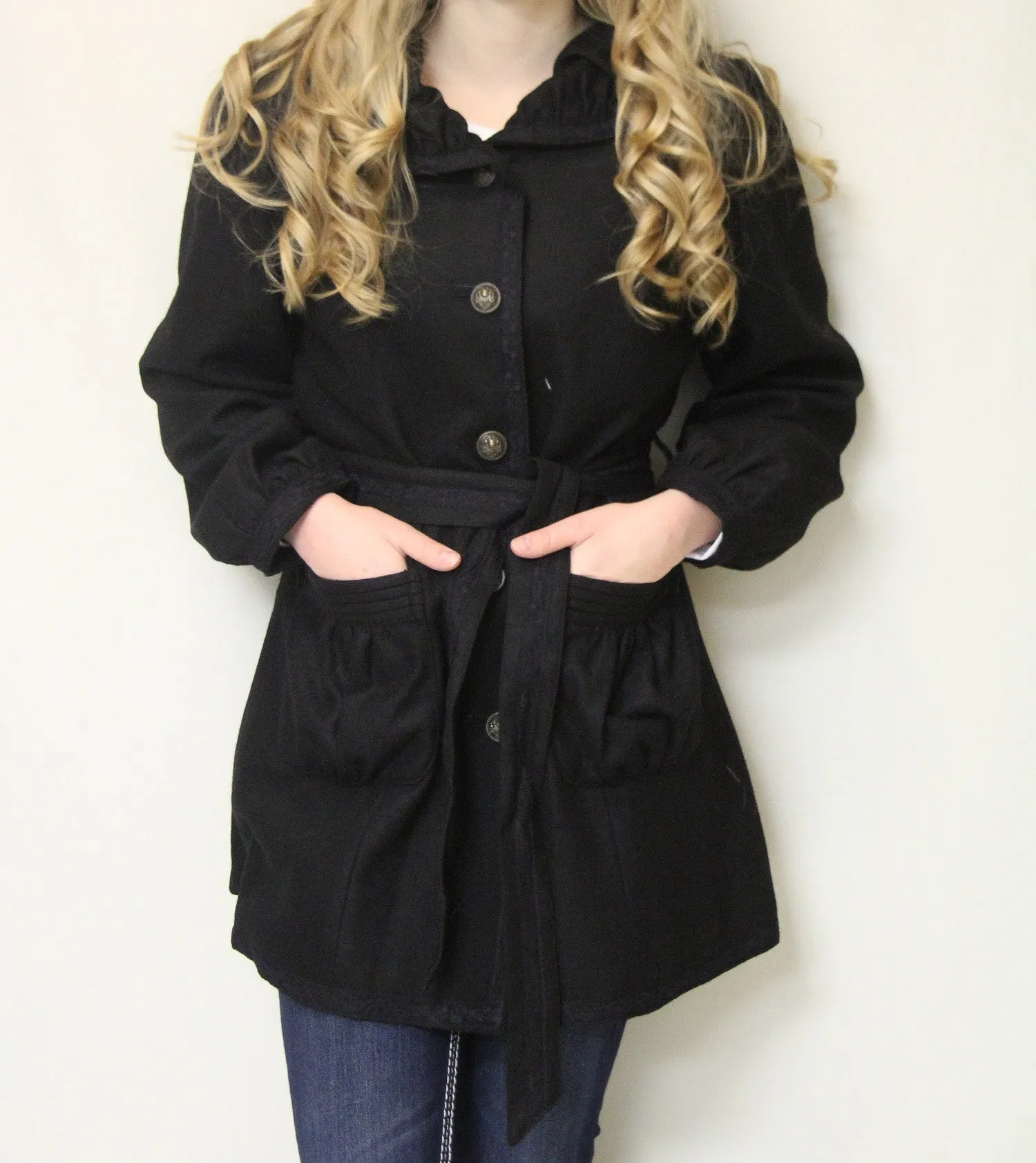Firmiana | Button Up Coat Black Large