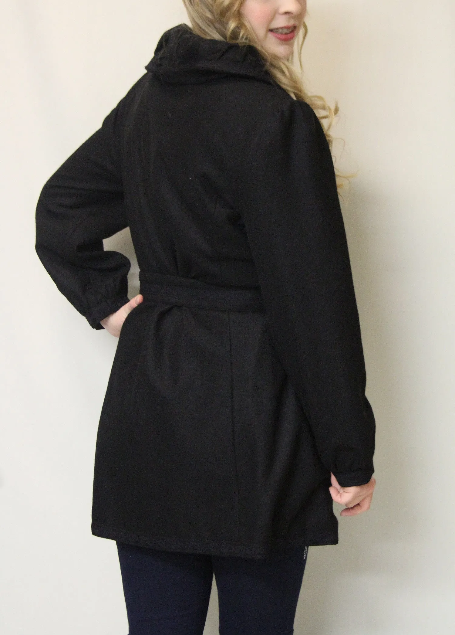 Firmiana | Button Up Coat Black Large