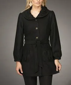 Firmiana | Button Up Coat Black Large