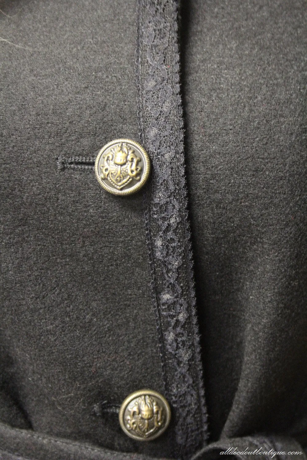 Firmiana | Button Up Coat Black Large