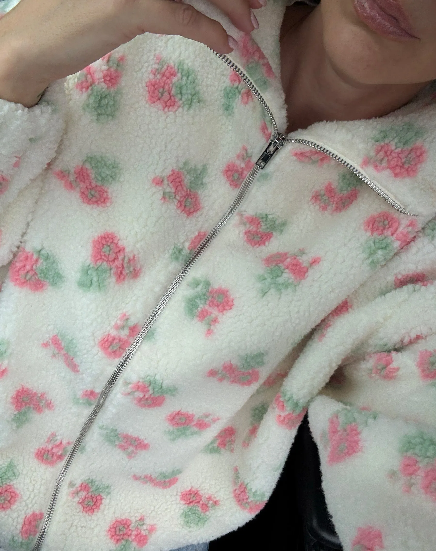 Floral Sherpa Jacket