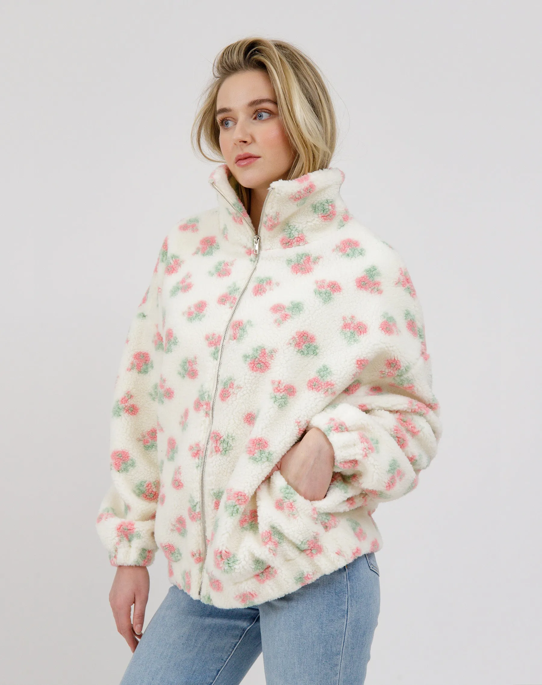 Floral Sherpa Jacket