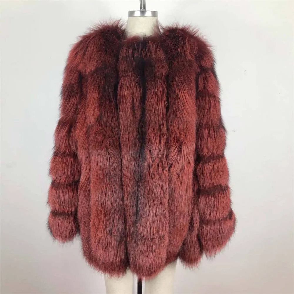 Fox Genuine Fur Coat "Stylish"