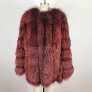 Fox Genuine Fur Coat "Stylish"