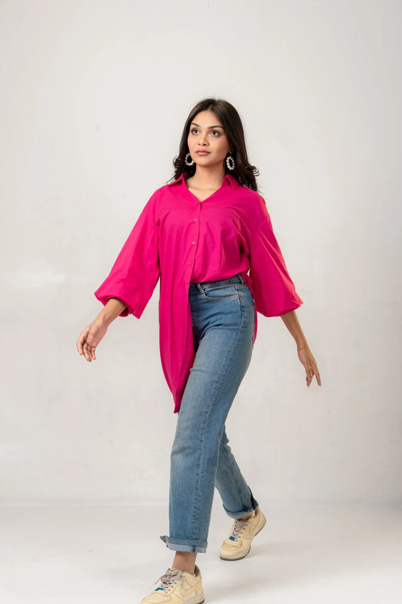 Fuchsia Poplin Shirt