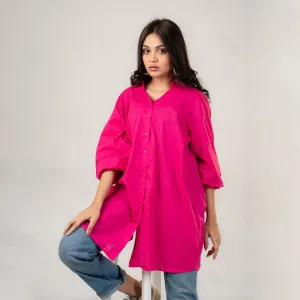 Fuchsia Poplin Shirt