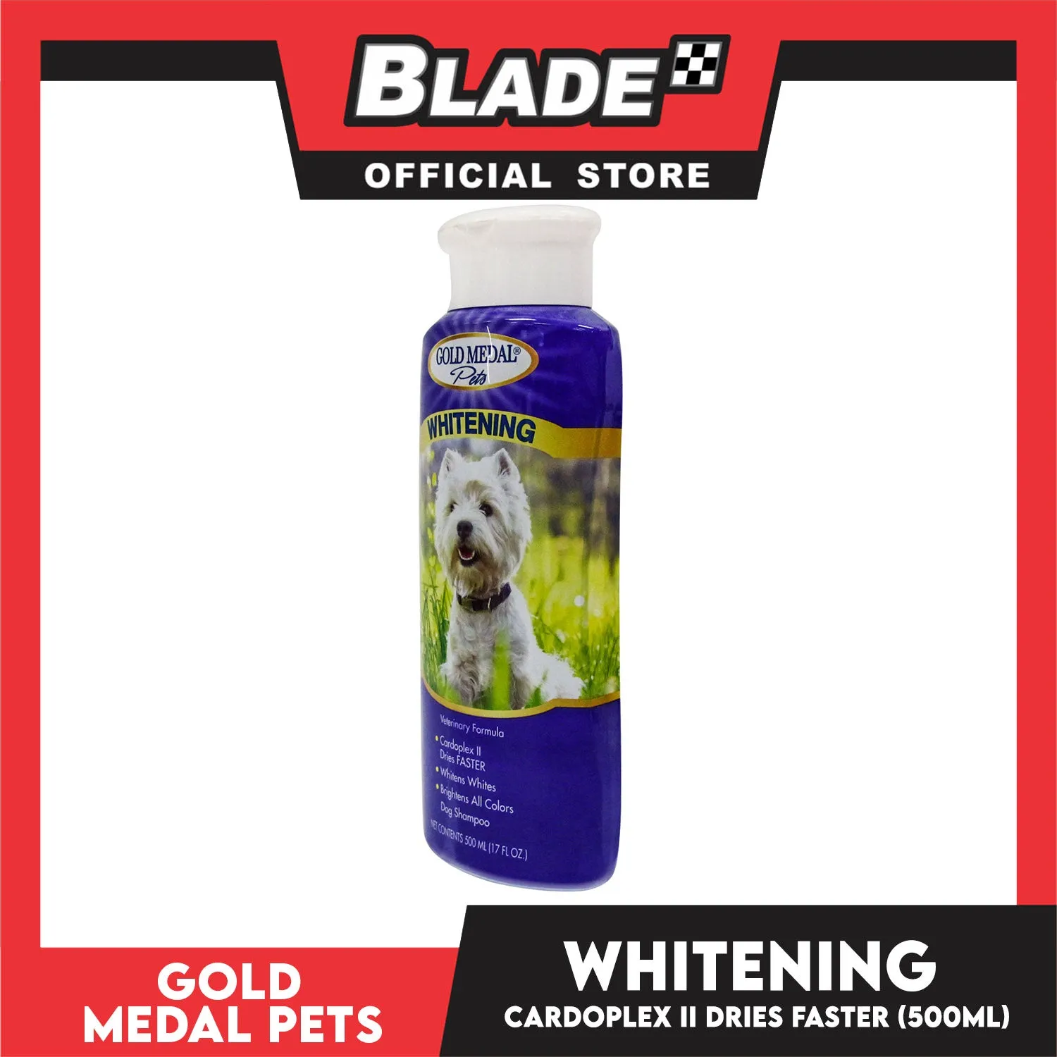 Gold Medal Pets Blue Diamond with Cardoplex 17oz Dogs Whitening Shampoo