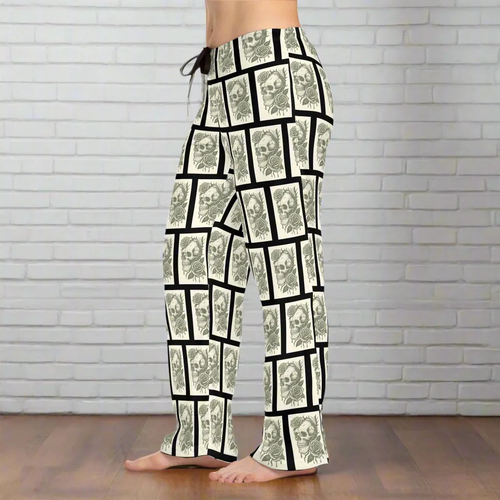 Gold Skull Cozy Women's Pajama Pants